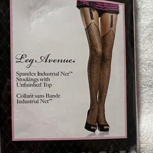 Leg Avenue Black Fishnet Thigh Highs